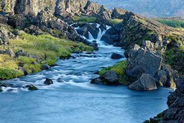 Wildbach im Nationalpark Pingvellir, Island