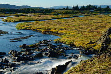 Wildbach im Nationalpark Pingvellir, Island