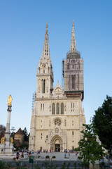 Fototapeta na wymiar Cathedral of Zagreb, Croatia