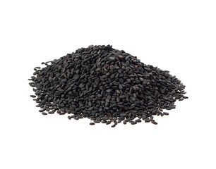 Black sesame  isolated on white background