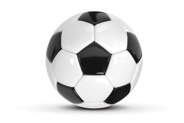 Fototapeta premium Realistic soccer ball or football ball on white background. 3d Style vector Ball isolated on white background. EPS10