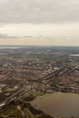 Obraz premium Netherlands, Hague, Schiphol, a large body of water with a mountain in the background