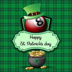 Happy St. Patrick day and Billiard ball