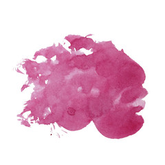 Abstract watercolor spot on white textured paper. Isolated. Hand-drawn background. Aquarelle brush...