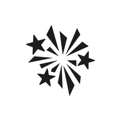 Fireworks line icon, outline vector sign, linear pictogram isolated on white. logo illustration
