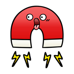 gradient shaded cartoon magnet