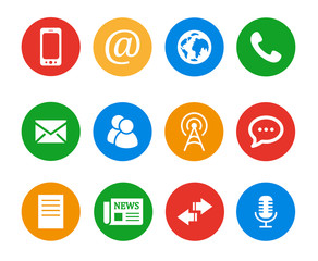 Technology business flat icons, Vector illustration modern template design