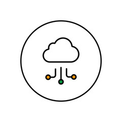 Cloud computing icon, vector