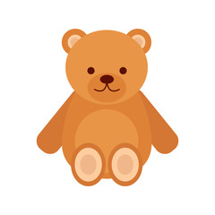 Teddy bear. Toy teddy bear. Toy. White background. Vector illustration. EPS 10.