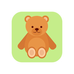 Teddy bear. Logo of the bear. Toy teddy bear. Toy. Vector illustration. EPS 10.