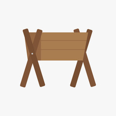 Trough. Wooden trough. Farm. Vector illustration. EPS 10.