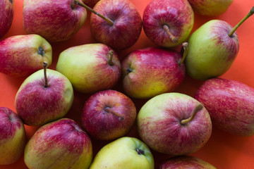 red apples in the foreground