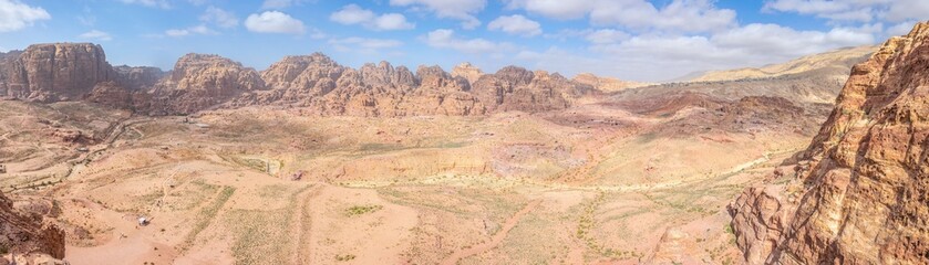 Aerial view of Petra in Jordan