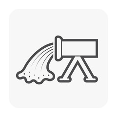 Fototapeta premium Concrete floor hard construction icon and tool