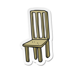 sticker of a cartoon chair