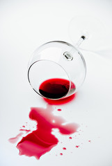 Spilled red wine. Bordeaux, merlot, cabernet