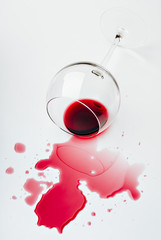 Spilled red wine. Bordeaux, merlot, cabernet