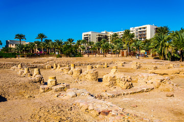 Ruins of ancient city Ayla in Aqaba, Jordan
