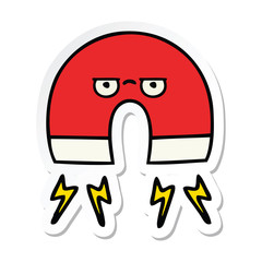 sticker of a cute cartoon magnet