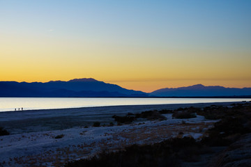 Salton Sea California at sunset