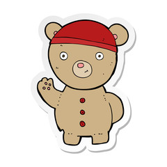 Fototapeta premium sticker of a cartoon teddy bear