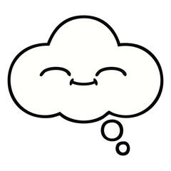 cute cartoon thought bubble