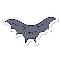sticker of a cartoon bat