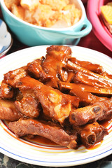 Fried spareribs wuxi style, Chinese food 