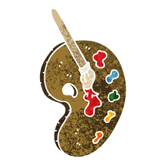 quirky retro illustration style cartoon art pallette