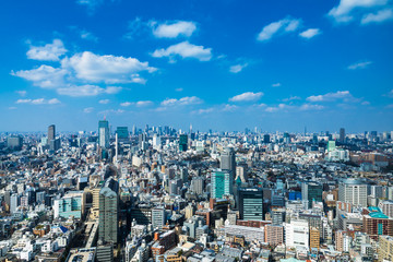 Fototapeta na wymiar (東京都-都市風景)展望ラウンジから望む恵比寿から新宿方面への風景３ 