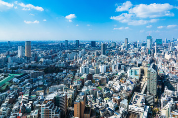 Fototapeta na wymiar (東京都-都市風景)展望ラウンジから望む恵比寿から新宿方面への風景４ 