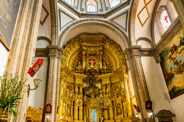 Fototapeta na wymiar Basilica Altar San Francisco Church Mexico City Mexico