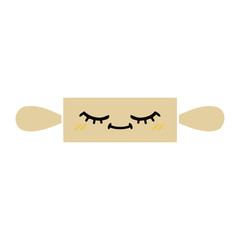 flat color retro cartoon rolling pin