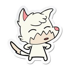 sticker of a cartoon fox
