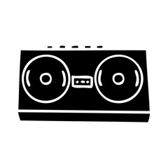 flat symbol retro radio