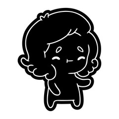 Fototapeta premium cartoon icon of a kawaii cute ghost