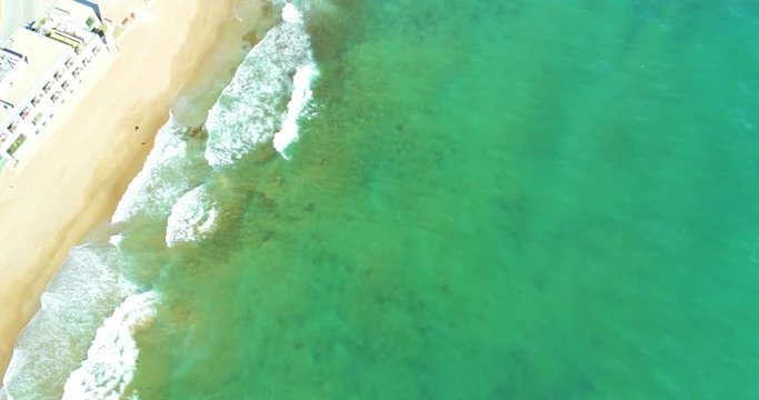 Aerial view of Garraf, village of Sitges. Barcelona. Spain.  4k Drone Video