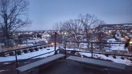 snowy road in winter