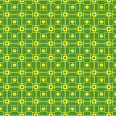 Unique, Abstract Geometric yellow green Color Pattern. Seamless Vector Illustration.