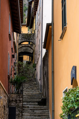 Italy, Varenna, Lake Como, a close up of a stone staircase