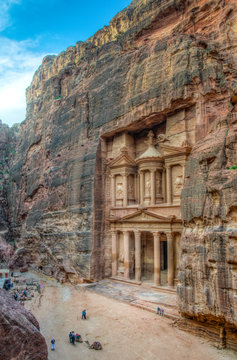 Al Khazneh tomb also called Treasury at Petra, Jordan