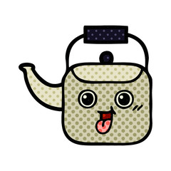 comic book style cartoon kettle