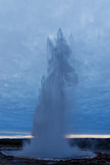 Morgenrot am Geysir, Island