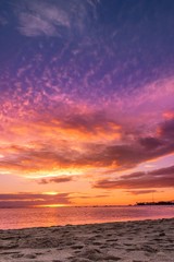 Gorgeous Sunset from Ala Moana Beach in Honolulu, Oahu, Hawaii