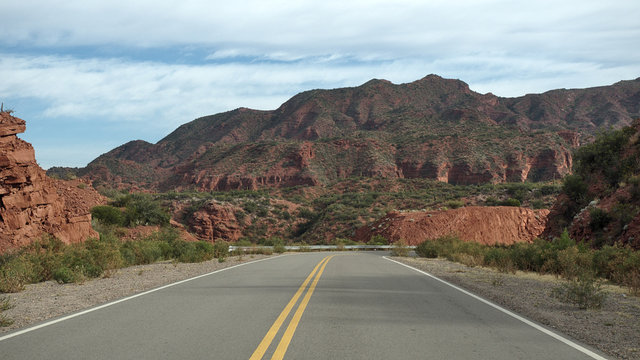 The view along famous route 40, in La Rioja, Artgentina.