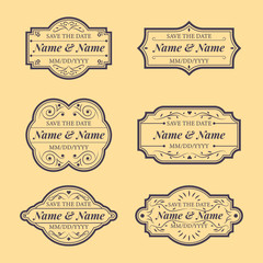 Vintage Wedding Label