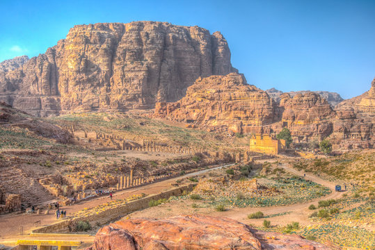 The great temple and Qasr al Bint at petra, Jordan