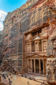 Al Khazneh tomb also called Treasury at Petra, Jordan