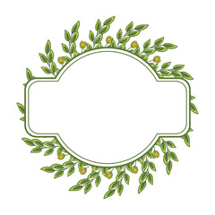 Vector illustration design artwork colorful wreath frame