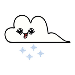 cute cartoon snow cloud